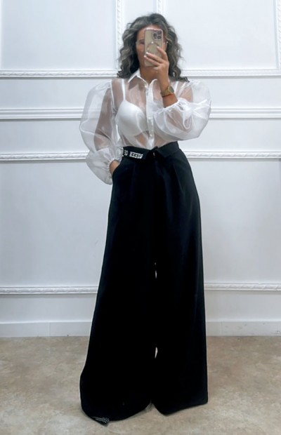 Πουκάμισο διαφάνεια άσπρο