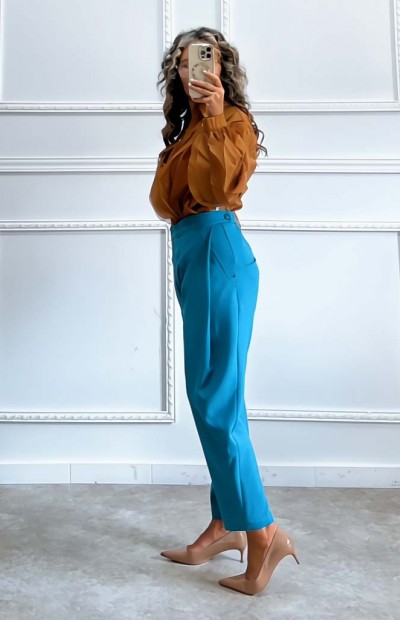 Παντελόνι σαλβάρι τιρκουάζ