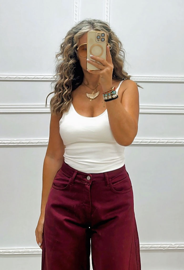 Τοπ τιραντέ λευκό