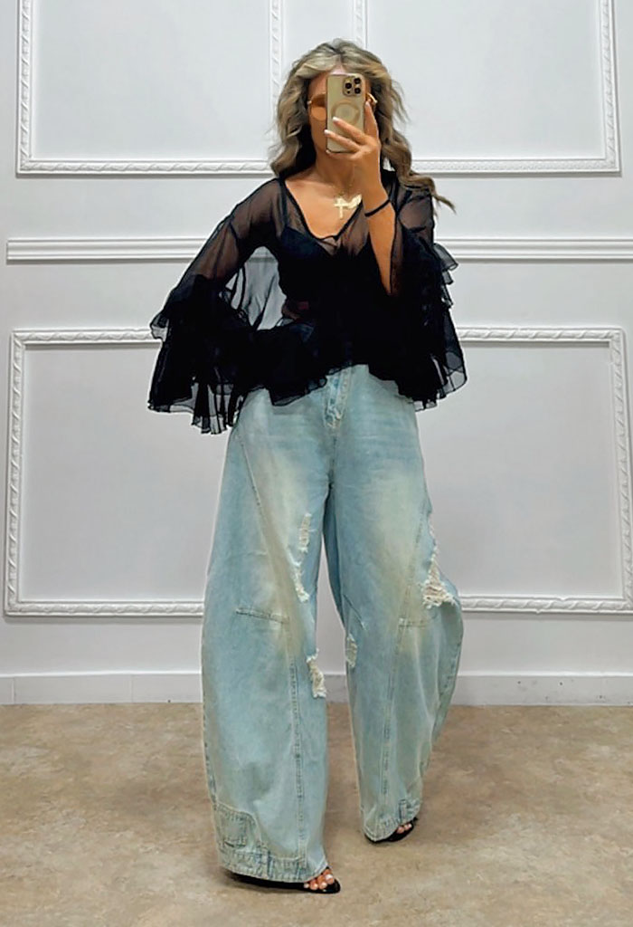 Balloon παντελόνι τζιν