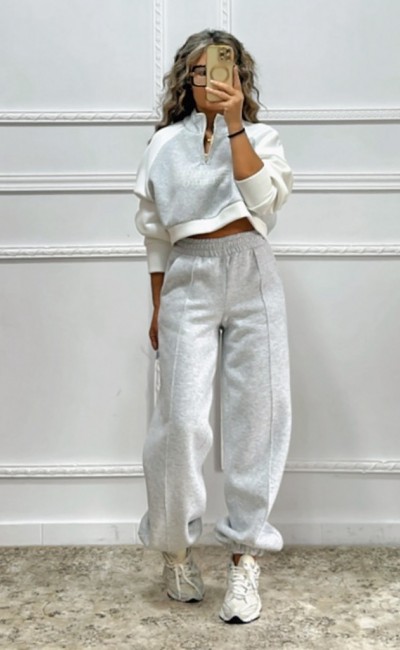 Φούτερ με διχρωμία