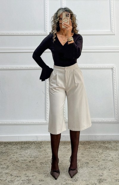 Μπλούζα με κουμπιά μπροστά καφέ