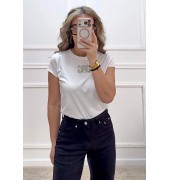 T-shirt με στρας μπροστά