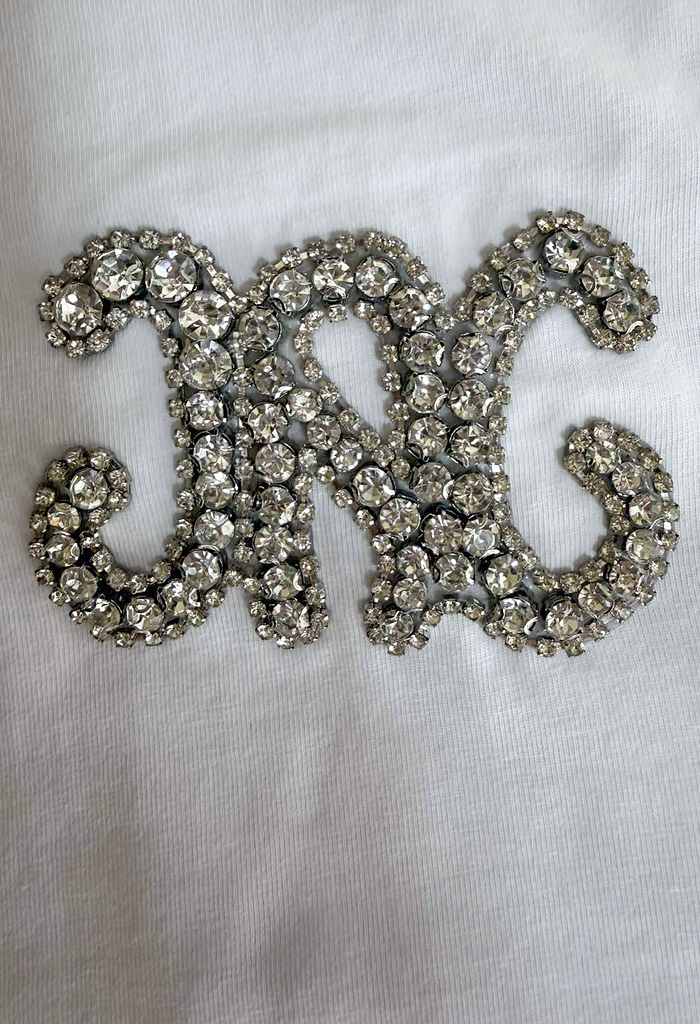 T-shirt με στρας μπροστά