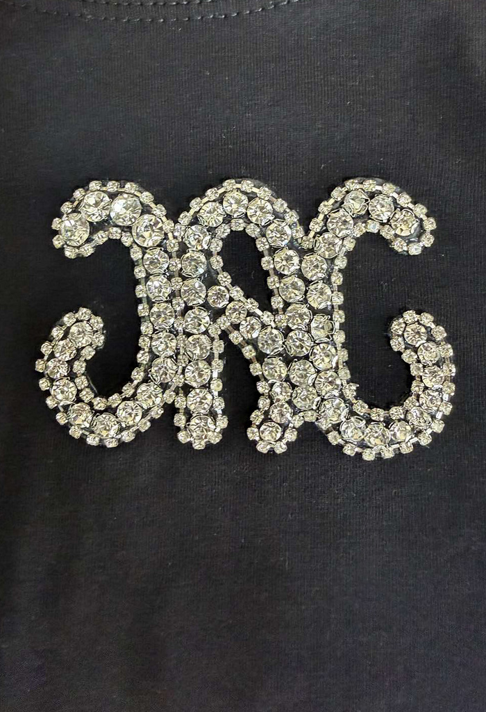 T-shirt με στρας μπροστά