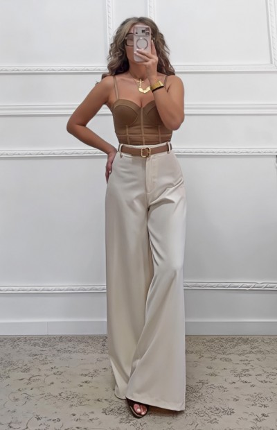 Κορσές με τιράντες μπεζ