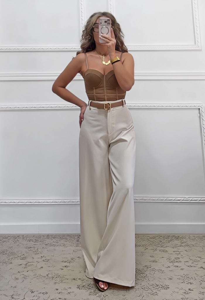 Κορσές με τιράντες μπεζ