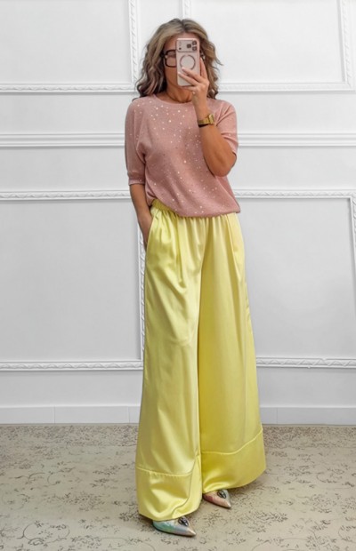 Μερσεριζέ μπλουζάκι με παγιέτα