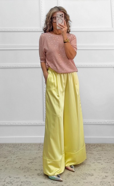 Μερσεριζέ μπλουζάκι με παγιέτα