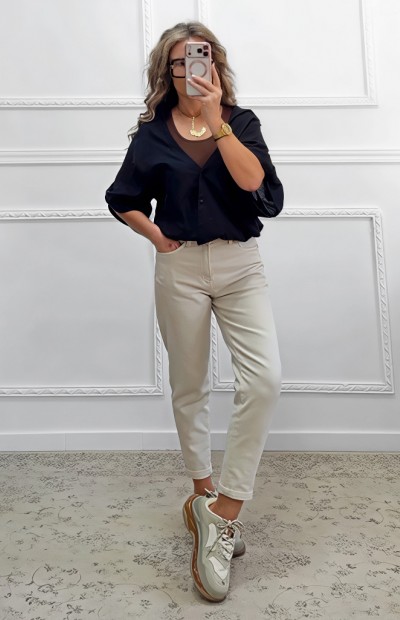 Μπλούζα Safari μαύρη