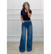 Ισόφαρδο τζιν παντελόνι μπλε