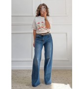 Ισόφαρδο τζιν παντελόνι μπλε