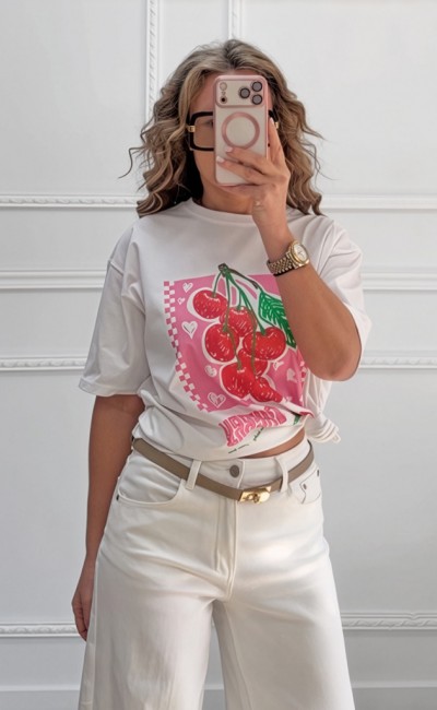 T-shirt βαμβακερό CHERRIES