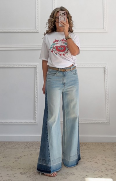 Τζιν παντελόνι με λεπτομέρεια