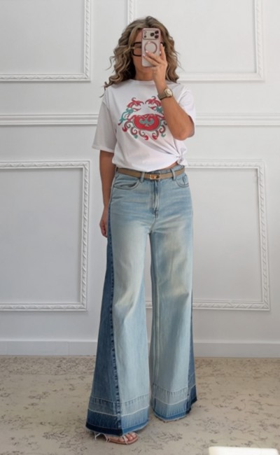 Τζιν παντελόνι με λεπτομέρεια