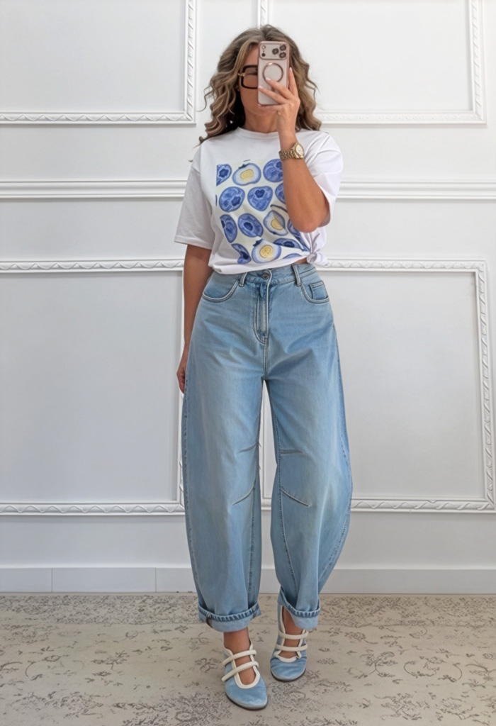 T-shirt βαμβακερό BLUEBERRIES