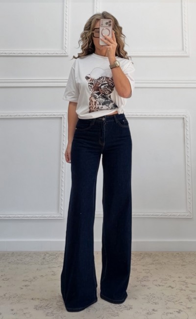 T-shirt βαμβακερό LEOPARD