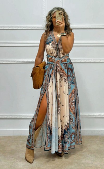 Μακρύ boho φόρεμα
