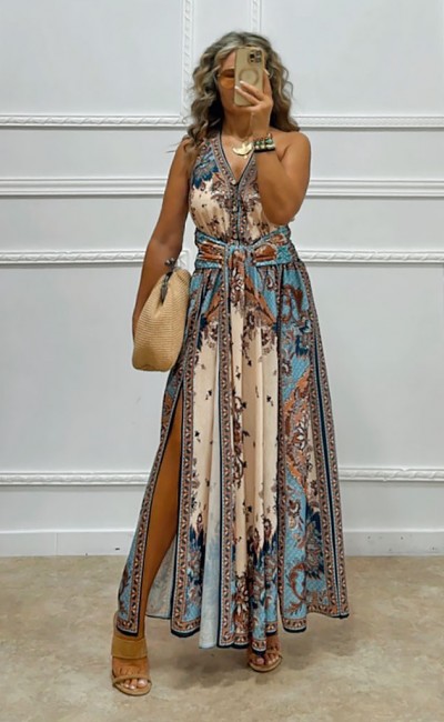 Μακρύ boho φόρεμα