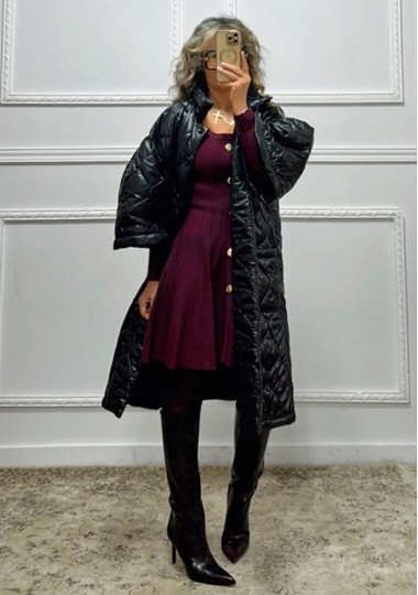 Puffer μπουφάν μαύρο