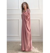 Καφτάνι με στρας ροζ nude