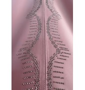 Καφτάνι με στρας ροζ nude