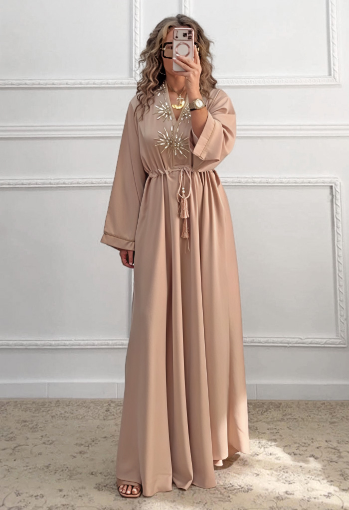 Μακρύ φόρεμα σαμπανιζέ