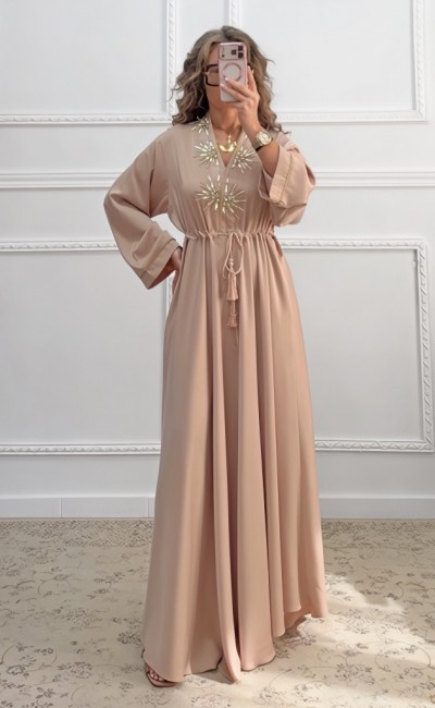 Μακρύ φόρεμα σαμπανιζέ