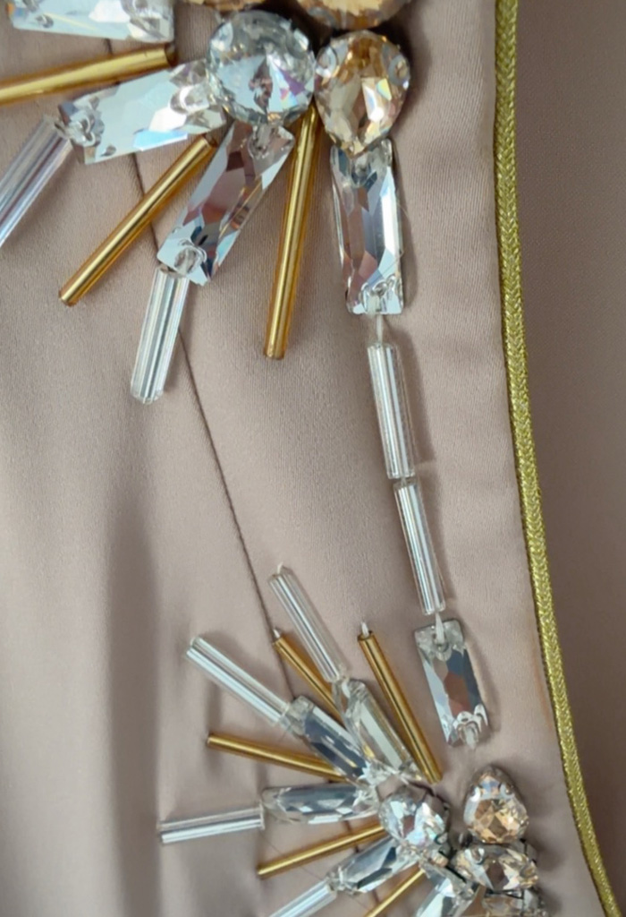 Μακρύ φόρεμα σαμπανιζέ