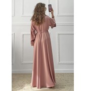 Μακρύ φόρεμα ροζ nude