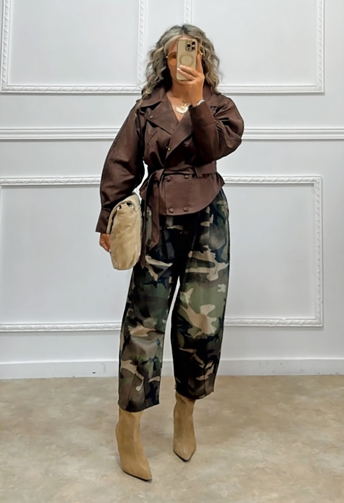 Σουέτ πανωφόρι σοκολά