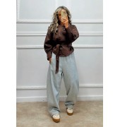 Σουέτ πανωφόρι σοκολά