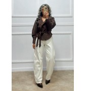 Σουέτ πανωφόρι σοκολά