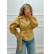 Σουέτ πανωφόρι κάμελ