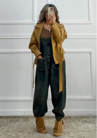 Σουέτ πανωφόρι κάμελ