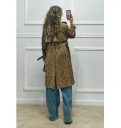 Πανωφόρι σουέτ με διάτρητο σχέδιο