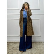 Πανωφόρι σουέτ με διάτρητο σχέδιο