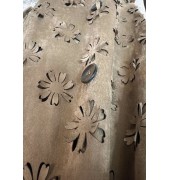 Πανωφόρι σουέτ με διάτρητο σχέδιο