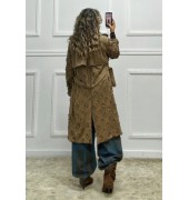 Πανωφόρι σουέτ με διάτρητο σχέδιο