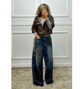 Τζιν με καφέ λεπτομέρειες