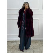 Oversized γούνα μπορντό Oversized γούνα μπορντό