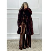 Oversized γούνα μπορντό Oversized γούνα μπορντό