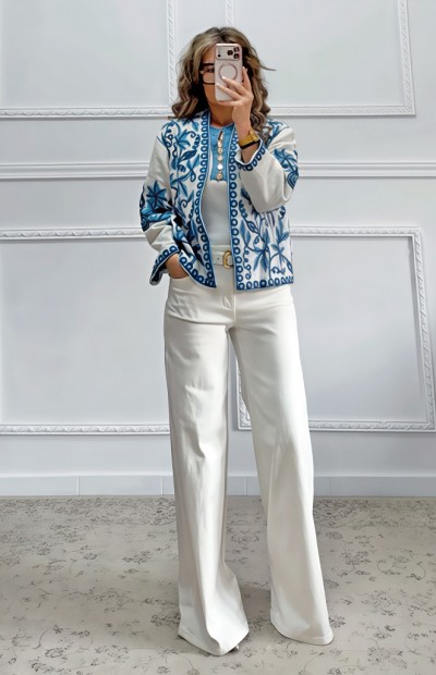 Sackcloth πανωφόρι με κεντήματα