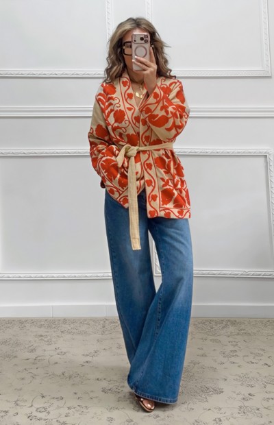 Sackcloth πανωφόρι με κεντήματα