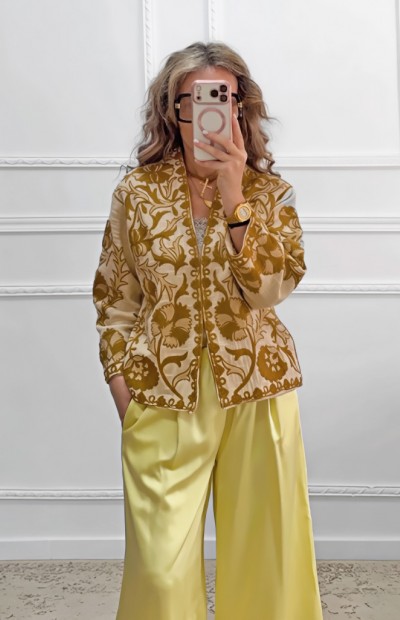 Sackcloth πανωφόρι με κεντήματα