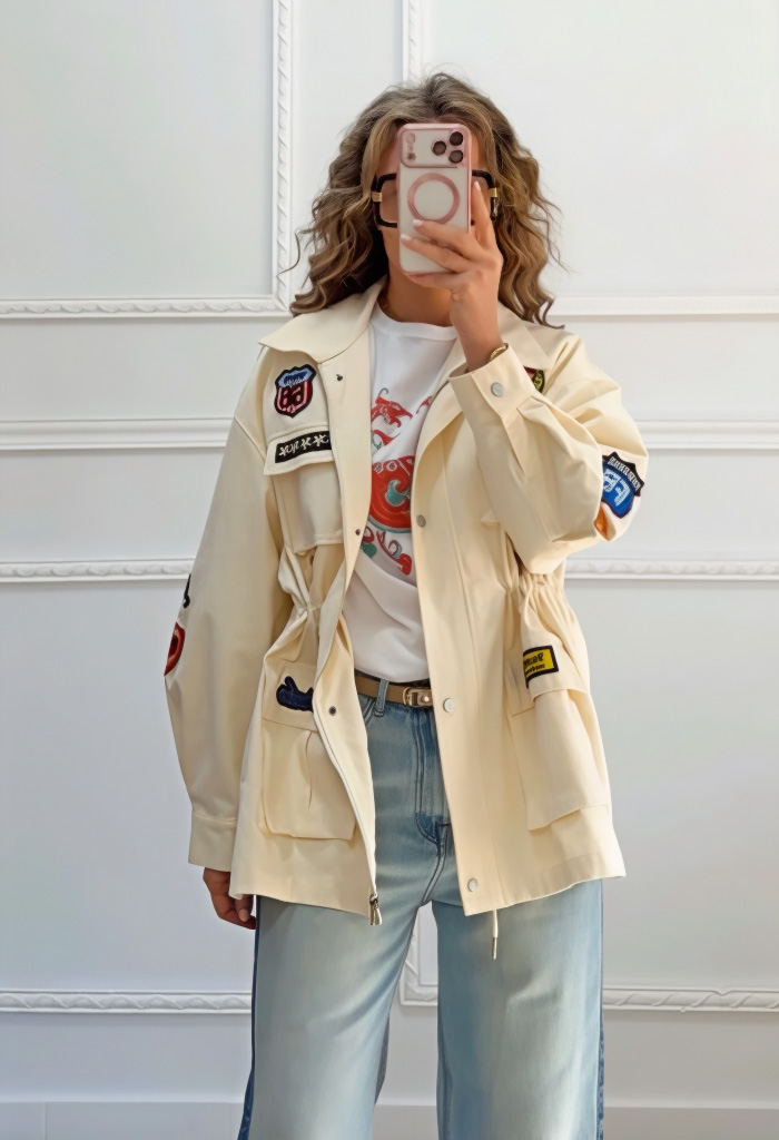 Jacket κρεμ Jacket κρεμ