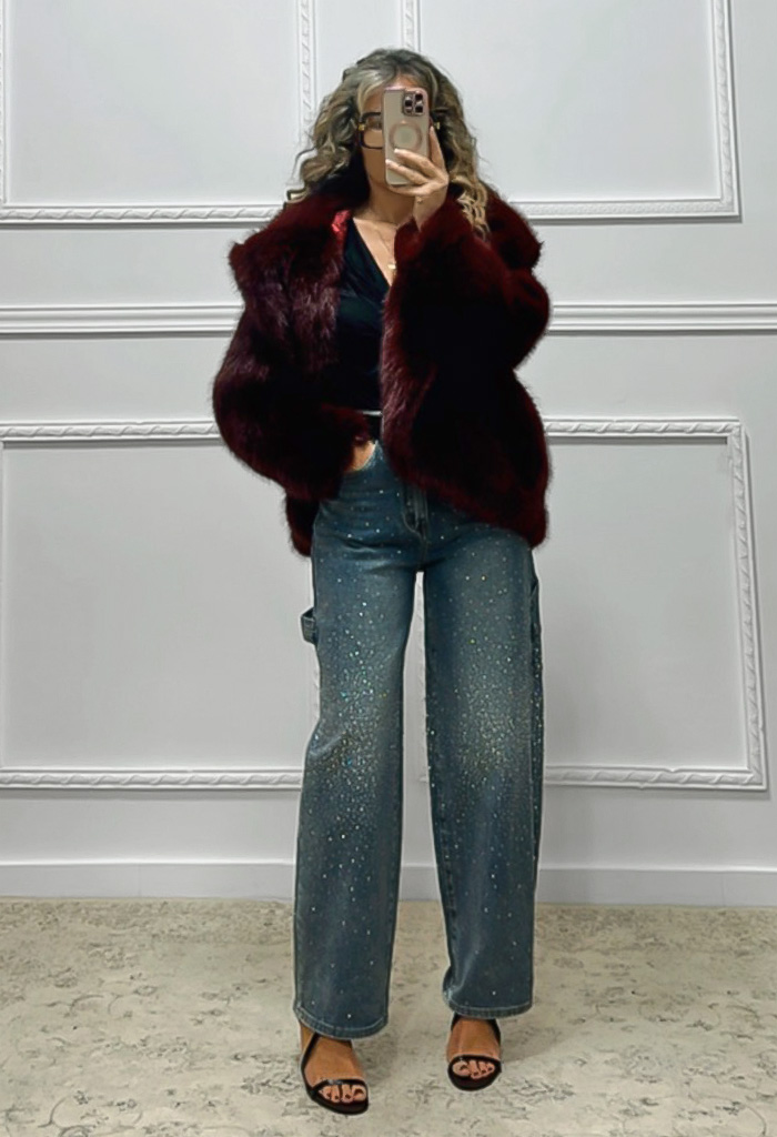 Mom fit τζιν με στρας