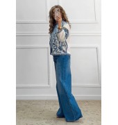 Ισόφαρδο τζιν παντελόνι μπλε