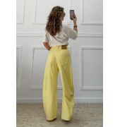 Τζιν παντελόνι με στρας κίτρινο