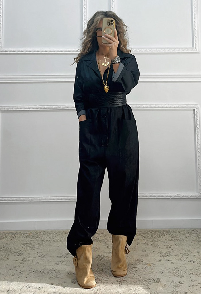 Ολόσωμη φόρμα σε super baggy γραμμή Ολόσωμη φόρμα σε super baggy γραμμή